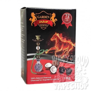 Натуральный кубический Кокосовый уголь Garden 72шт в оригинальной картонной упаковке весом 1 кг